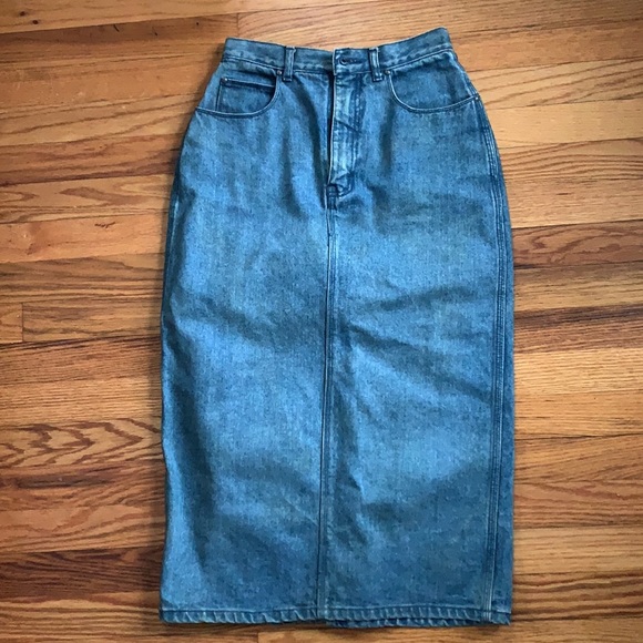 Geoffrey Hunter Dresses & Skirts - Vintage 80’s Geoffrey Hunter Denim Midi Skirt